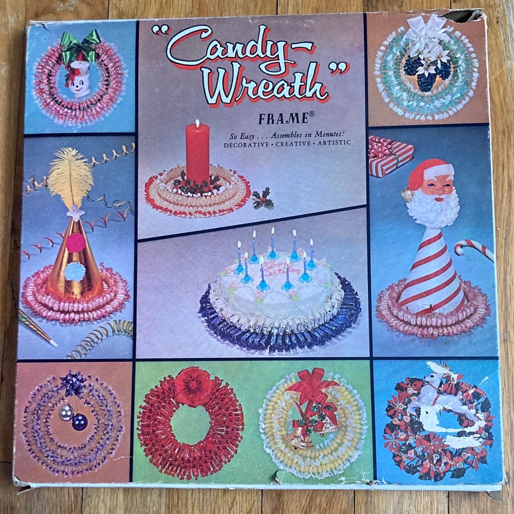 Vintage Candy Wreath Frame Easy Assembly Good Condition